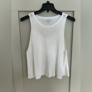 American Eagle Outfitters White Knit Sleeveless Tank